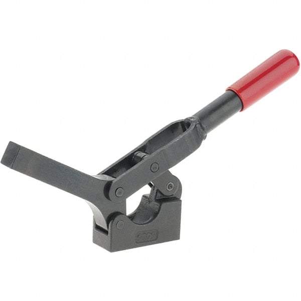 De-Sta-Co - 600 Lb Holding Capacity, Horizontal Handle, Manual Hold Down Toggle Clamp - 69° Handle Movement, 90° Bar Opening, Solid Bar, Solid Base, Oxide Finish, Forged Alloy Steel - Industrial Tool & Supply