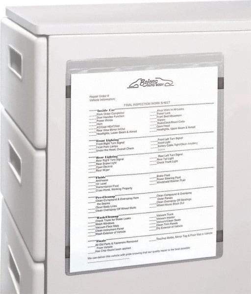 C-LINE - 15 Piece Clear Shop Ticket Holder - 12" High x 9" Wide - Industrial Tool & Supply