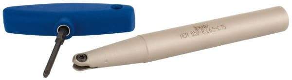 Iscar - 1/2" Cut Diam, 3/4" Shank Diam, 6-1/2" OAL, Indexable Ball Nose End Mill - 2" Head Length, Straight Shank, HCM D.50 Toolholder, HBF D.50, HBR D.50, HCR D.50 Insert - Industrial Tool & Supply