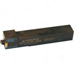 Tool-Flo - External Thread, Left Hand Cut, 1" Shank Width x 1" Shank Height Indexable Threading Toolholder - 6" OAL, T.MA/C 54 Insert Compatibility, MTHO Toolholder, Series On-Edge - Industrial Tool & Supply