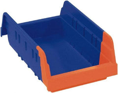 Akro-Mils - 11-5/8" Deep, Blue/Orange Hopper Shelf Bin - 4" High x 4-1/4" Wide x 11-5/8" Long - Industrial Tool & Supply