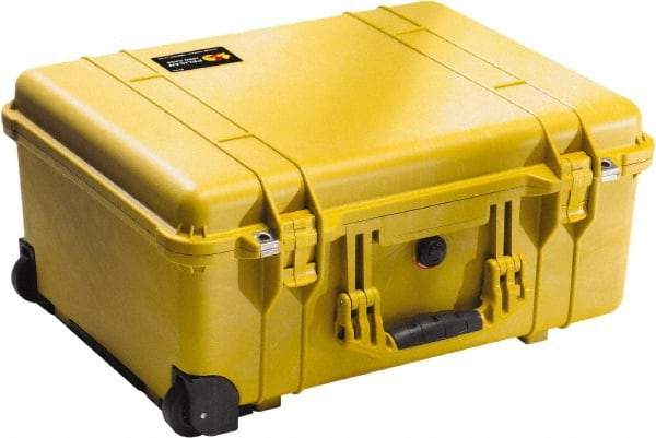 Pelican Products, Inc. - 17-59/64" Wide x 10-27/64" High, Clamshell Hard Case - Yellow, Polyethylene - Industrial Tool & Supply