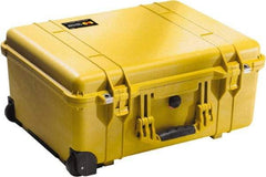 Pelican Products, Inc. - 17-59/64" Wide x 10-27/64" High, Clamshell Hard Case - Yellow, Polyethylene - Industrial Tool & Supply