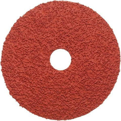 3M - 5" Diam 7/8" Hole 36+ Grit Fiber Disc - Very Coarse Grade, Ceramic, 12,000 Max RPM, Series 987C - Industrial Tool & Supply