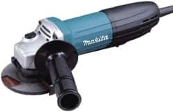 Makita - 4-1/2" Wheel Diam, 11,000 RPM, Corded Angle & Disc Grinder - 5/8-11 Spindle, 120 Volts, 6 Amps - Industrial Tool & Supply