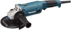 Makita - 6" Wheel Diam, 10,000 RPM, Corded Angle & Disc Grinder - 5/8-11 Spindle, 120 Volts, 10.5 Amps - Industrial Tool & Supply
