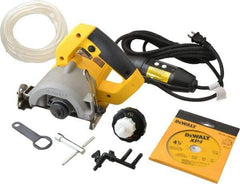 DeWALT - 4-3/8" Blade Diam, Tile Saw - 13,000 RPM, 120 Volts, 10.8 Amps, 20mm Arbor - Industrial Tool & Supply