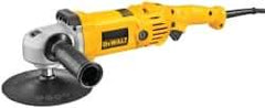 DeWALT - 7" Pad Diam, 600 & 3,500 RPM, Handheld Electric Polisher - 5/8-11" Spindle Thread, 12 Amps, 115 Volts - Industrial Tool & Supply