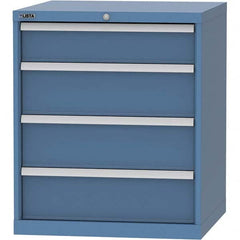 LISTA - 4 Drawer, 45 Compartment Bright Blue Steel Modular Storage Cabinet - Industrial Tool & Supply