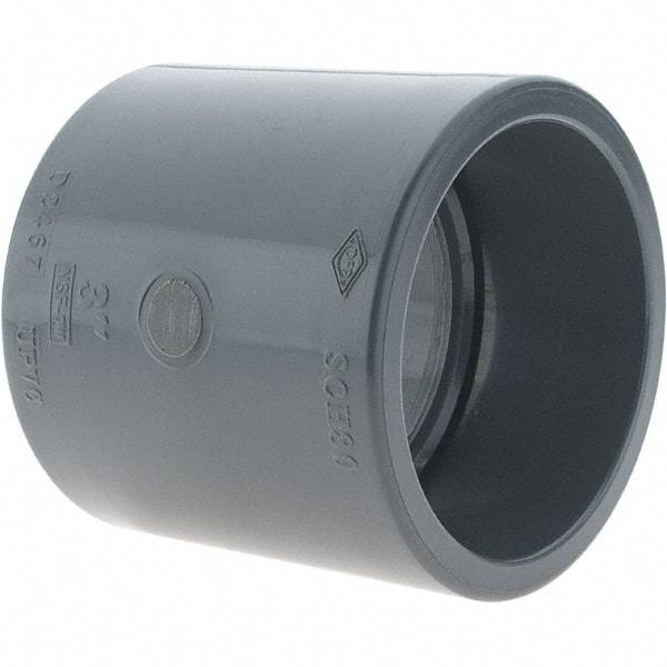 Value Collection - 3" PVC Plastic Pipe Coupling - Slip x Slip End Connections - Industrial Tool & Supply