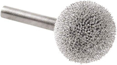 KUTZALL - 1" Cut Diam, 1/4" Shank Diam, Ball Head Burr - Carbide - Industrial Tool & Supply