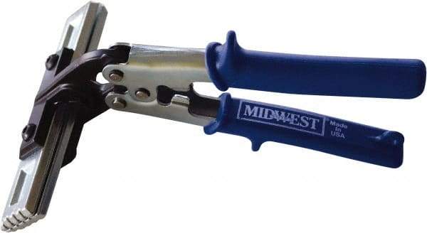 Midwest Snips - 10" OAL Offset Hand Seamer for HVAC - 1" Jaw Width, 2" Jaw Depth - Industrial Tool & Supply