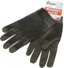 Ability One - Size XL Nylon/Spandura General Protection Work Gloves - For Mechanic's & Lifting, Uncoated, Hook & Loop Cuff, Full Fingered, Black, Paired - Industrial Tool & Supply