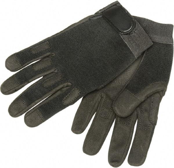 Ability One - Size S Nylon/Spandura General Protection Work Gloves - For Mechanic's & Lifting, Uncoated, Hook & Loop Cuff, Full Fingered, Black, Paired - Industrial Tool & Supply