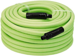 Legacy - 1/2" ID x 0.74" OD 100' Long Multipurpose Air Hose - MNPT x MNPT Ends, 300 Working psi, 140°, 3/8" Fitting, Green - Industrial Tool & Supply