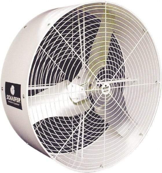 Schaefer Ventilation Equipment - 36" Blade, 1/2 hp, 11,400 CFM, Industrial Circulation Fan - Ceiling Mount, 1 Speed - Industrial Tool & Supply