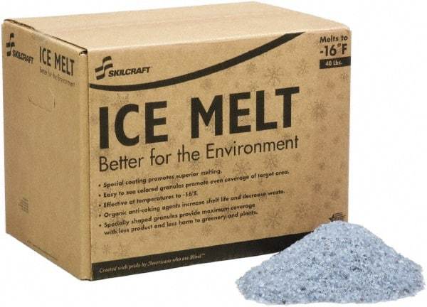 Ability One - 40 Lb Box Sodium Chloride Granules - Effective to -10°F - Industrial Tool & Supply