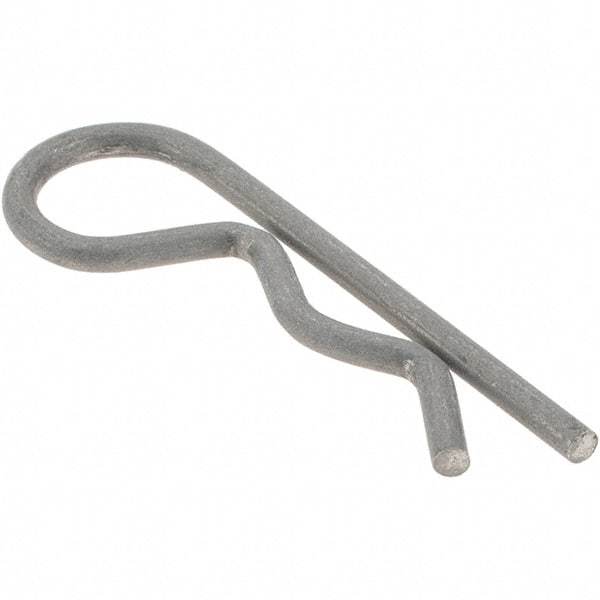 Value Collection - 5/16 to 3/8" Shaft Diam, 1-7/16" Long, 0.073" Wire Diam, Hair Pin Cotter - Grades 302 & 18-8 Stainless Steel, Zinc-Plated Finish - Industrial Tool & Supply