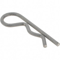 Value Collection - 5/16 to 3/8" Shaft Diam, 1-7/16" Long, 0.073" Wire Diam, Hair Pin Cotter - Grades 302 & 18-8 Stainless Steel, Zinc-Plated Finish - Industrial Tool & Supply