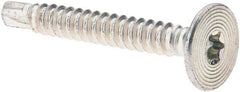 Value Collection - #10-16, Flat Head, Torx Drive, 1-1/2" Self Drilling Screw - Steel, Zinc-Plated Finish - Industrial Tool & Supply