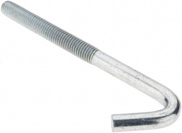 Value Collection - 1/2-13, 6" OAL Bent Anchor Bolt - Grade 2 Steel - Industrial Tool & Supply