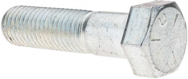 Value Collection - 3/4-10 UNC, 3" Length Under Head Hex Head Cap Screw - Partially Threaded, Grade 5 Steel, Zinc-Plated Finish, 1-1/8" Hex - Industrial Tool & Supply