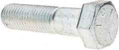 Value Collection - 3/4-10 UNC, 3" Length Under Head Hex Head Cap Screw - Partially Threaded, Grade 5 Steel, Zinc-Plated Finish, 1-1/8" Hex - Industrial Tool & Supply