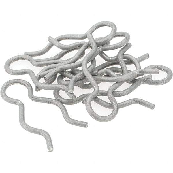 Value Collection - 7/8" Groove, 2-9/32" Long, Stainless Steel Hair Pin Clip - 1/8" Clip Diam, 1" Shaft Diam, Grade 302 & 18-8 - Industrial Tool & Supply