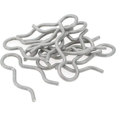 Value Collection - 7/8" Groove, 2-9/32" Long, Stainless Steel Hair Pin Clip - 1/8" Clip Diam, 1" Shaft Diam, Grade 302 & 18-8 - Industrial Tool & Supply