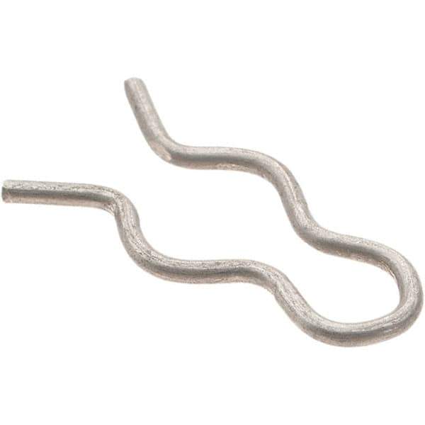 Value Collection - 9/64" Groove, 1/2" Long, Stainless Steel Hair Pin Clip - 0.031" Clip Diam, 3/16" Shaft Diam, Grade 302 & 18-8 - Industrial Tool & Supply