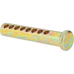 Value Collection - 3/8" Pin Diam, 2" OAL, Adjustable Clevis Pin - 7/64" Hole, 1-3/4" Usable Length, Zinc-Plated Steel - Industrial Tool & Supply