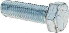 Value Collection - 3/4-10 UNC, 2-1/2" Length Under Head Hex Head Cap Screw - Fully Threaded, Grade 5 Steel, Zinc-Plated Finish, 1-1/8" Hex - Industrial Tool & Supply