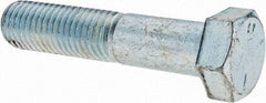 Value Collection - 3/4-10 UNC, 3-1/2" Length Under Head Hex Head Cap Screw - Partially Threaded, Grade 5 Steel, Zinc-Plated Finish, 1-1/8" Hex - Industrial Tool & Supply