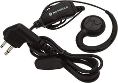 Motorola - Lightweight Swivel, In-Line & Push to Talk Microphone Earpiece with Microphone - Black, Use with Motorola CLS/RM/RDX/DTR/DLR Radios - Industrial Tool & Supply