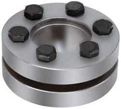 Climax Metal Products - M6 Thread, 50mm Bore Diam, 3.543" OD, Shaft Locking Device - 8 Screws, 19,380 Lb Axial Load, 3.543" OAW, 0.866" Thrust Ring Width, 1,590 Ft/Lb Max Torque - Industrial Tool & Supply