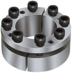 Climax Metal Products - M8 Thread, 2-3/8" Bore Diam, 3.543" OD, Shaft Locking Device - 8 Screws, 18,521 Lb Axial Load, 3.543" OAW, 0.787" Thrust Ring Width - Industrial Tool & Supply