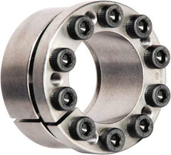 Climax Metal Products - M5 Thread, 28mm Bore Diam, 1-7/8" OD, Shaft Locking Device - 9 Screws, 7,916 Lb Axial Load, 2" OAW, 0.669" Thrust Ring Width, 4,363 Ft/Lb Max Torque - Industrial Tool & Supply