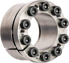 Climax Metal Products - M4 Thread, 11mm Bore Diam, 1-1/16" OD, Shaft Locking Device - 4 Screws, 2,191 Lb Axial Load, 1-3/16" OAW, 0.394" Thrust Ring Width, 474 Ft/Lb Max Torque - Industrial Tool & Supply