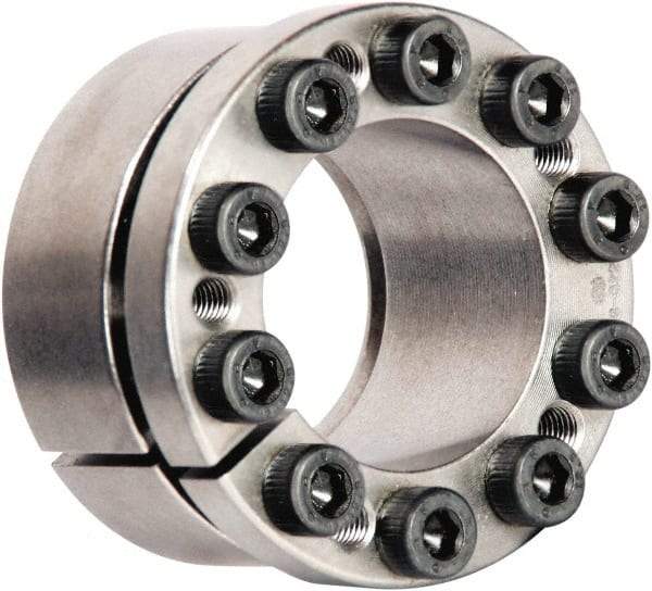 Climax Metal Products - M5 Thread, 30mm Bore Diam, 1-15/16" OD, Shaft Locking Device - 10 Screws, 8,796 Lb Axial Load, 2-1/16" OAW, 0.669" Thrust Ring Width, 5,194 Ft/Lb Max Torque - Industrial Tool & Supply