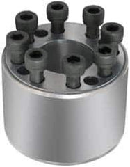Climax Metal Products - M8 Thread, 1-1/2" Bore Diam, 2.953" OD, Shaft Locking Device - 7 Screws, 32,411 Lb Axial Load, 2.953" OAW, 1.732" Thrust Ring Width - Industrial Tool & Supply