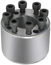 Climax Metal Products - M8 Thread, 48mm Bore Diam, 80mm OD, Shaft Locking Device - 8 Screws, 37,041 Lb Axial Load, 3.15" OAW, 2.205" Thrust Ring Width - Industrial Tool & Supply