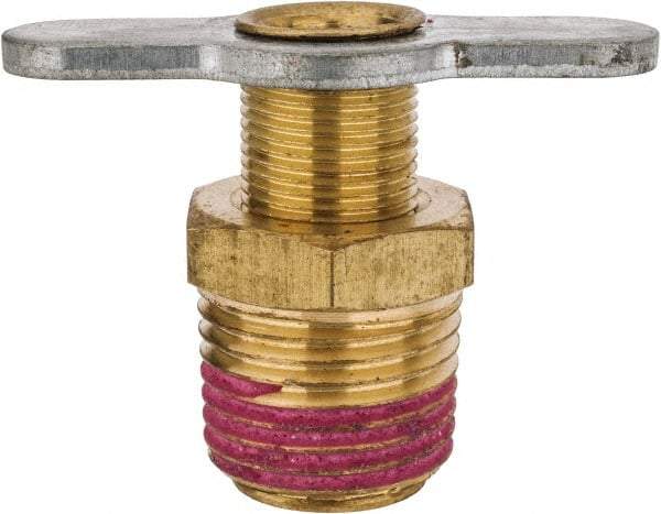 Value Collection - Steel Wing Nut Valve Drain Cock & Shutoff Valve - 1/2 Thread, 200 Max psi - Industrial Tool & Supply