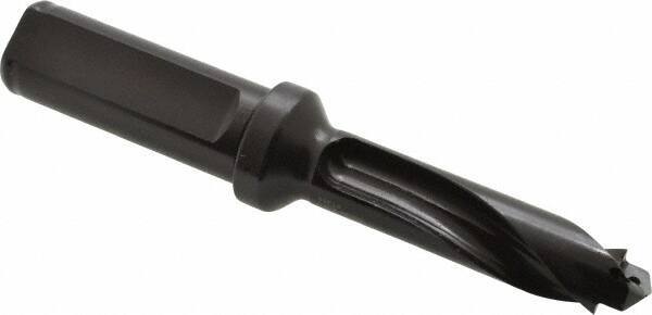 Allied Machine and Engineering - Series 15, 15 to 15.99mm Diam, 3/4" Diam Straight Shank with Flange, Straight Flute Spade Drill - 1-57/64" Max Depth, 2-61/64" Body Length, 4-63/64" OAL, Standard Length, Through Coolant - Industrial Tool & Supply