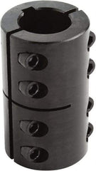 Climax Metal Products - 1-3/4" Inside x 3-1/8" Outside Diam, Two Piece Rigid Coupling with Keyway - 4-1/2" Long x 3/8" Keyway Width x 3/16" Keyway Depth - Industrial Tool & Supply