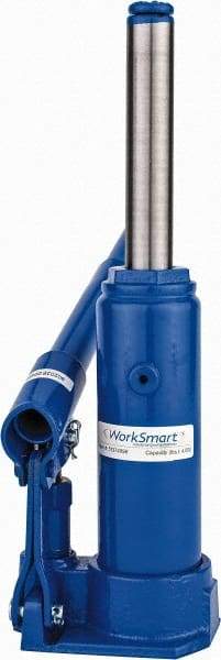 Value Collection - 2 Ton Capacity Side Pump Bottle Jack - 7-1/8" to 13-3/4" High, 4-5/8" Piston Stroke, 2" Screw Length, 1/2" Screw Diam, 0.86" Plunger Diam, 3-3/4" Long x 3-5/8" Wide Base - Industrial Tool & Supply