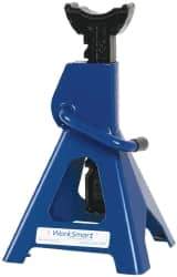 Value Collection - 3 Ton Load Capacity Ratcheting Jack Stand - 11-1/2 to 17 Inch High, 6-3/4 Inch Base Diameter x 6-3/4 Inch Long x 7-3/4 Inch Wide Chassis - Industrial Tool & Supply