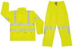 MCR Safety - Size M, Lime, Rain, Disposable Encapsulated Suit - No Pockets - Industrial Tool & Supply