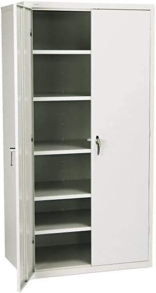 Hon - 5 Shelf Locking Storage Cabinet - Steel, 36" Wide x 24" Deep x 71" High - Industrial Tool & Supply