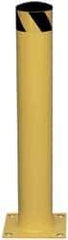PRO-SAFE - 5-1/2" Diam x 42" High, Steel Bollard - 8" Wide x 8" Long Mounting Plate - Industrial Tool & Supply