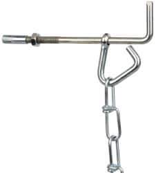 Value Collection - 15 Ft. Chain and Hanger Kit - Steel, Standard Number 2/0 Chain, for Use with Wheel Chocks - Industrial Tool & Supply